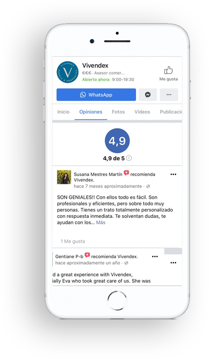 valoraciones clientes de Vivendex